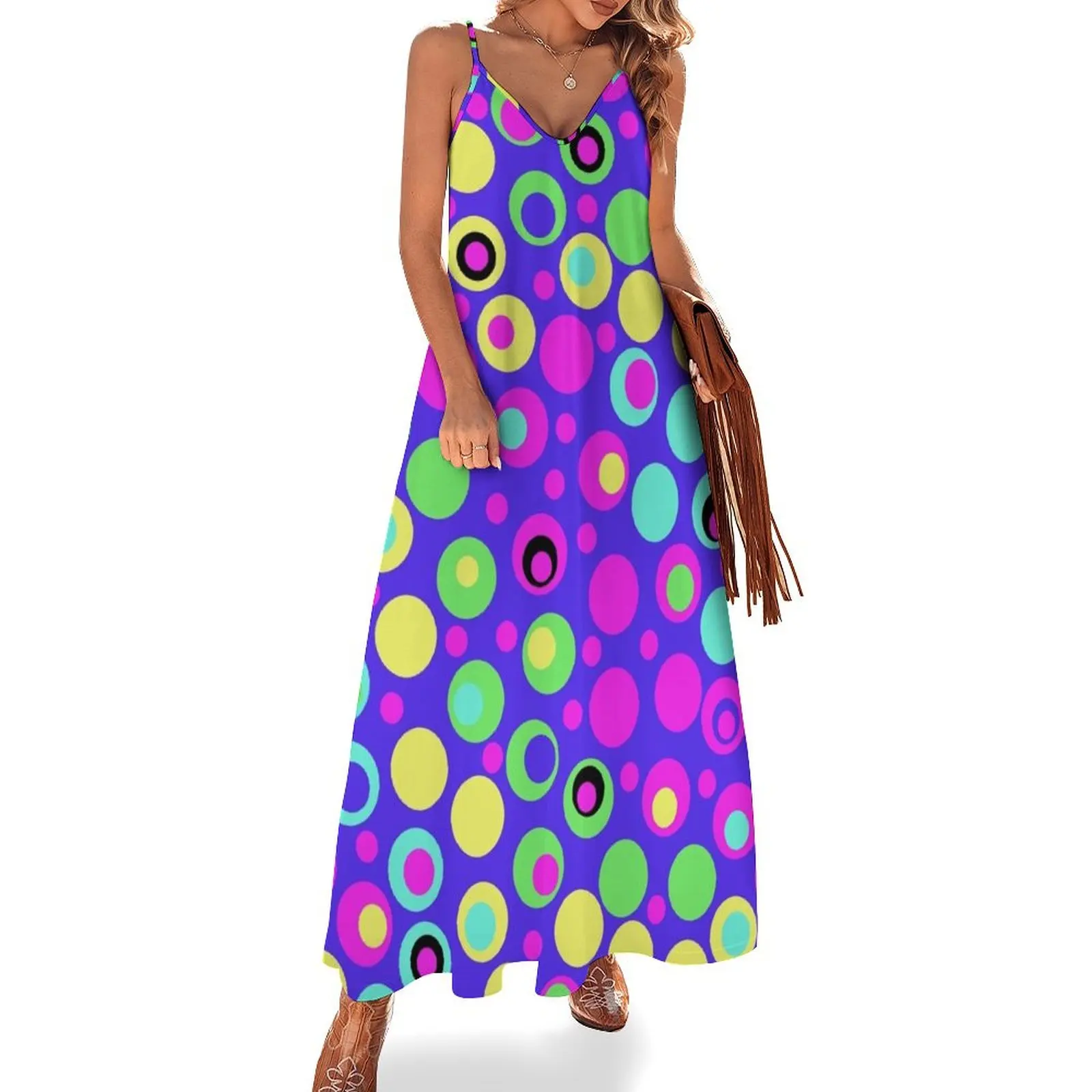 Colorful Polka Dot Party Sleeveless Dress summer women's suit summer dress Dress
Colorful Polka Dot Party Sleeveless Dress summer women's suit summer dress Dress