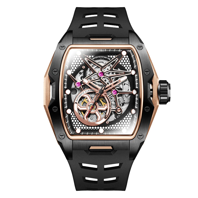 2026 Daniel Gorman Automatic Watch Skeleton Barrel Case Luminous Waterproof 50M Silicone Strap Mechanical Sports Watch
2026 Daniel Gorman Automatic Watch Skeleton Barrel Case Luminous Waterproof 50M Silicone Strap Mechanical Sports Watch