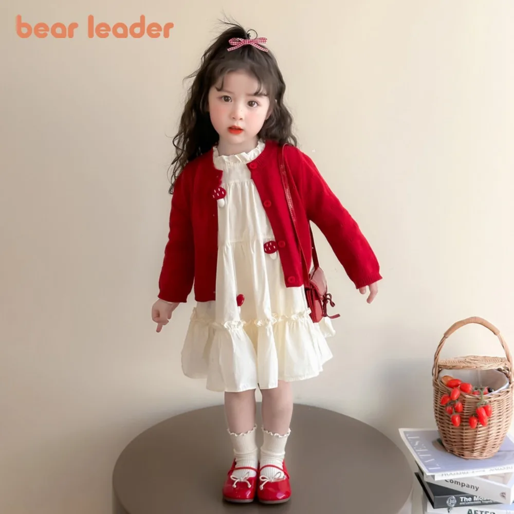 Bear Leader Christmas Children's Clothing Red Long Sleeved Cardigan Top + Mushroom Dress Sweet and Cute Princess Girls Clothes
Bear Leader Christmas Children's Clothing Red Long Sleeved Cardigan Top + Mushroom Dress Sweet and Cute Princess Girls Clothes