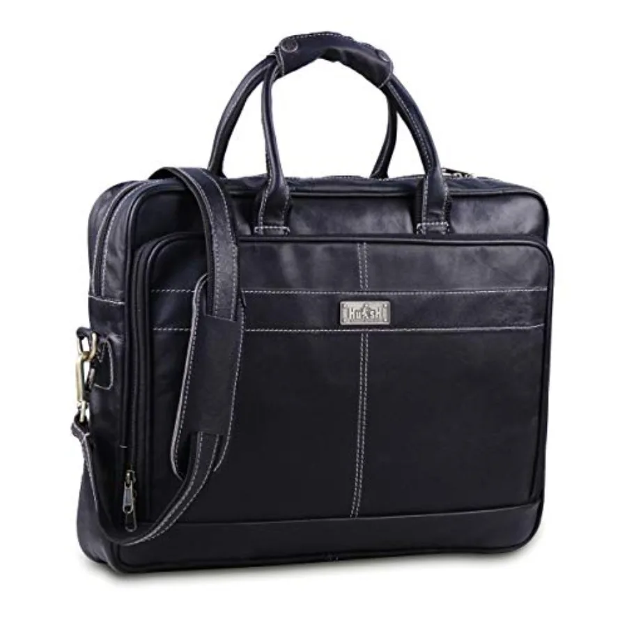 18 Inch Leather Laptop Bag for Men - Supple Genuine Leather Briefcase with Padded Laptop Compartment in Brown
18 Inch Leather Laptop Bag for Men - Supple Genuine Leather Briefcase with Padded Laptop Compartment in Brown