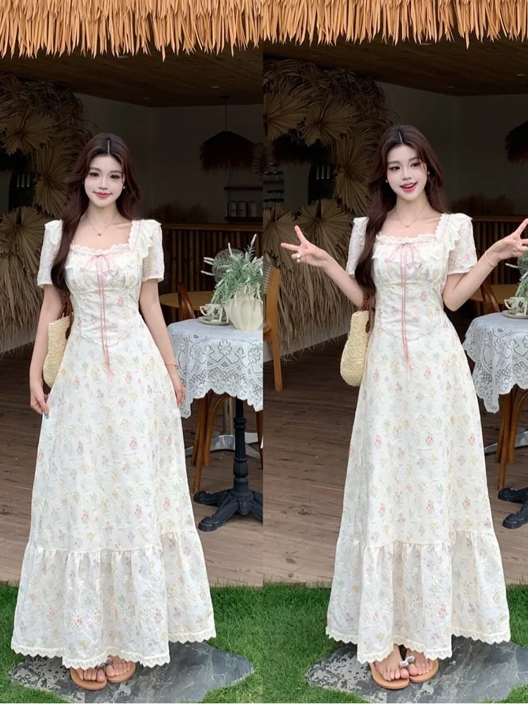 plus Size Floral Print Dress Lace Paneling Slimming Waist High Neck Summer City Walk Long Sleeve French Style Dress
plus Size Floral Print Dress Lace Paneling Slimming Waist High Neck Summer City Walk Long Sleeve French Style Dress