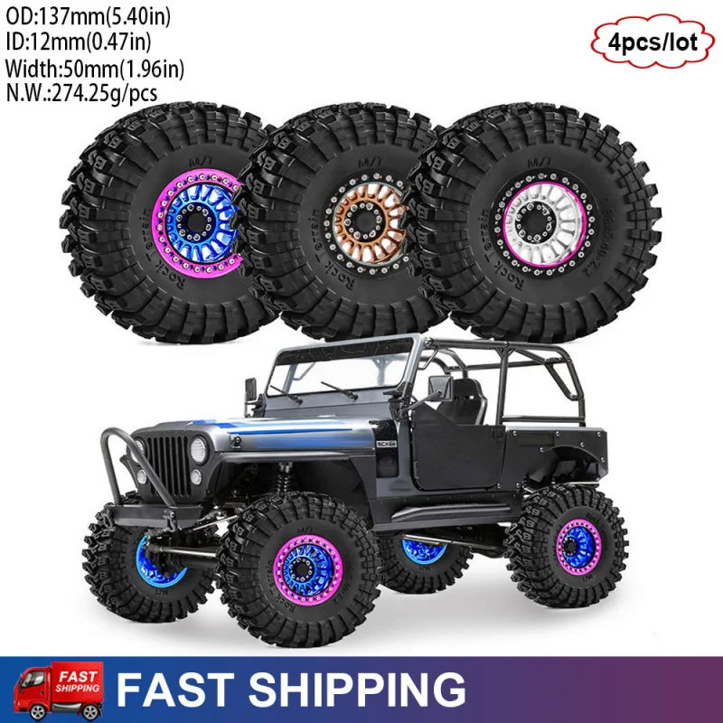 4PCS 2.2inch 137mm Metal RC Crawler Car Beadlock Wheels and Tires for 1/8 Traxxas TRX4 SCX10 H8H Crossrc YK Upgrade Parts
4PCS 2.2inch 137mm Metal RC Crawler Car Beadlock Wheels and Tires for 1/8 Traxxas TRX4 SCX10 H8H Crossrc YK Upgrade Parts