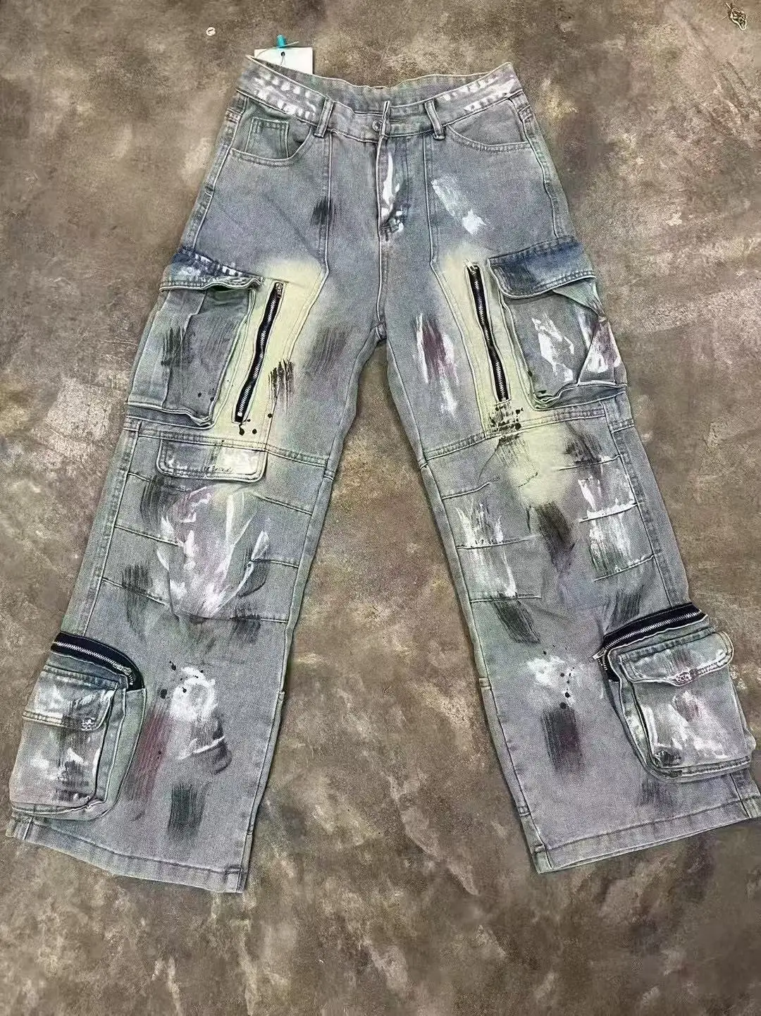 Fashionable simple atmospheric casual and loose jeans Y2K floral embroidery retro popular Gothic high waisted wide leg pants
Fashionable simple atmospheric casual and loose jeans Y2K floral embroidery retro popular Gothic high waisted wide leg pants
