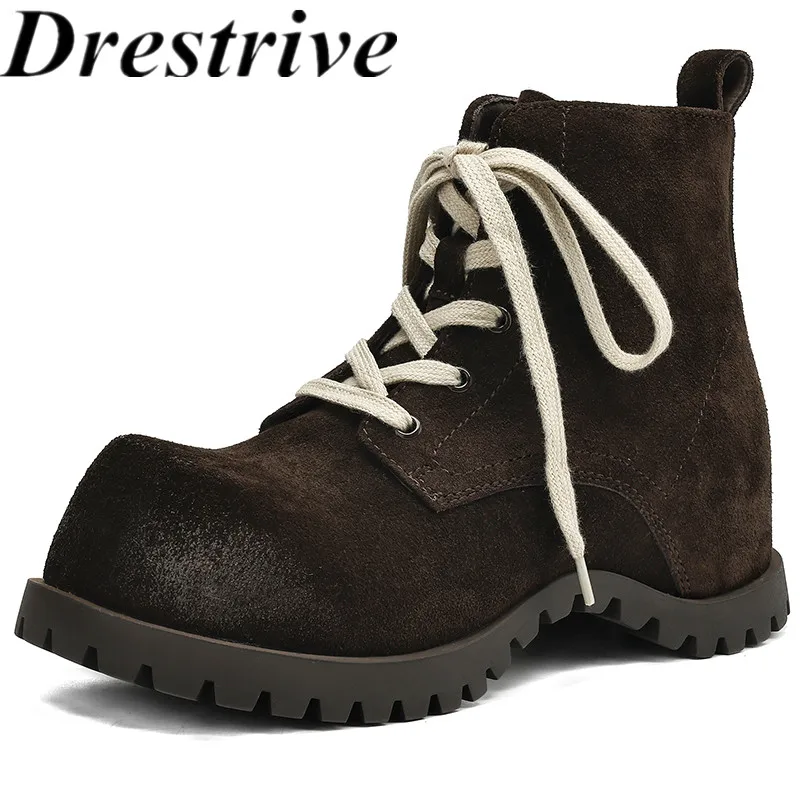 Женские ботильоны Drestrive, модная зимняя обувь из коровьей замши с круглым носком и перекрестной завязкой на низком каблуке, высокое качество, ручная работа
Женские ботильоны Drestrive, модная зимняя обувь из коровьей замши с круглым носком и перекрестной завязкой на низком каблуке, высокое качество, ручная работа