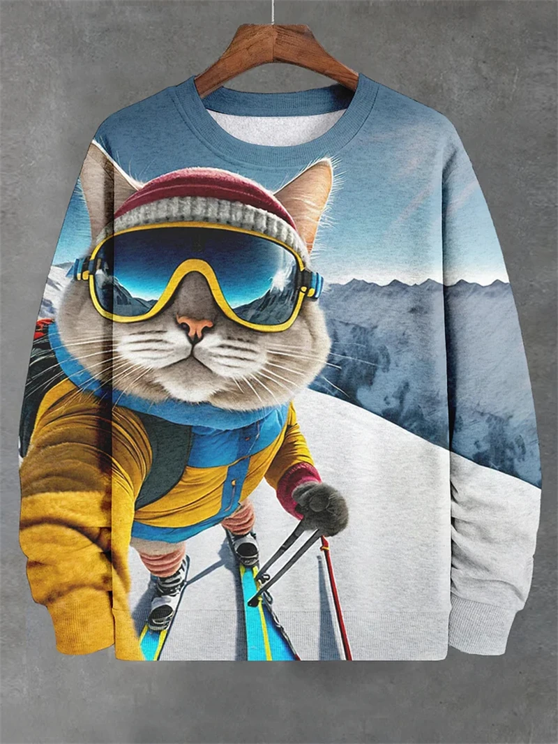 Funny 3D Print Cute Cats Garphic O-Neck Sweatshirt Creative Animal Pattern Long Sleeve Pullover Autumn Winter Outdoor Street Top 
Funny 3D Print Cute Cats Garphic O-Neck Sweatshirt Creative Animal Pattern Long Sleeve Pullover Autumn Winter Outdoor Street Top