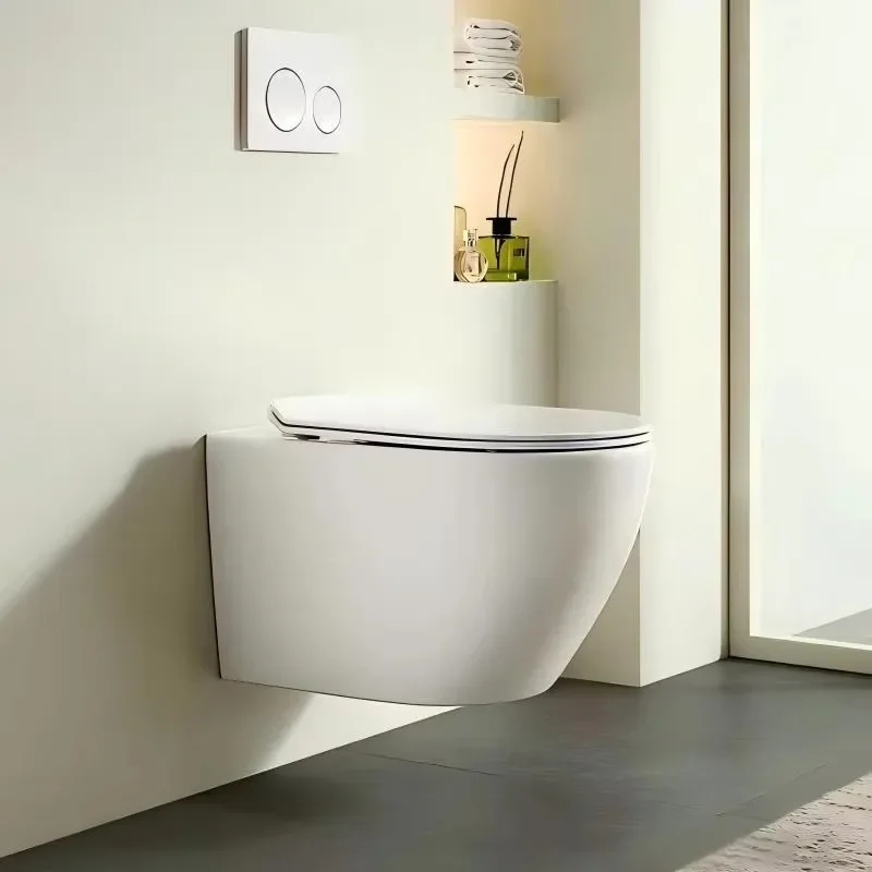 Rimless Water Closet Two Piece Wall Hang Ceramic Toilet Bowl Set Bathroom Wall Hung Toilet with Tank
Rimless Water Closet Two Piece Wall Hang Ceramic Toilet Bowl Set Bathroom Wall Hung Toilet with Tank