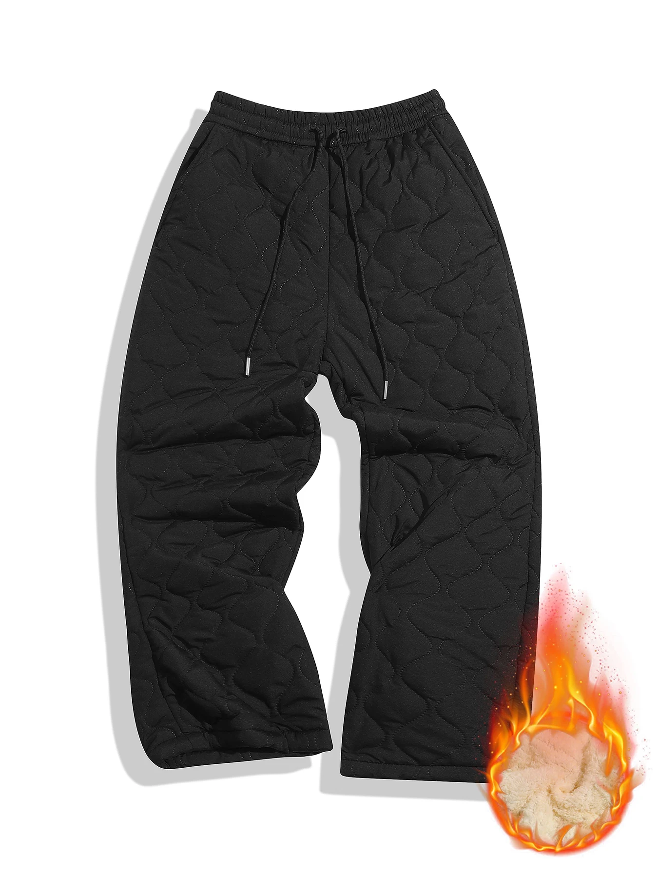 Мужские стеганые широкие брюки на флисовой подкладке — ткань с защитой от скатывания, боковые карманы и завязки, теплые для зимних повседневных поездок и поездок на работу
Мужские стеганые широкие брюки на флисовой подкладке — ткань с защитой от скатывания, боковые карманы и завязки, теплые для зимних повседневных поездок и поездок на работу