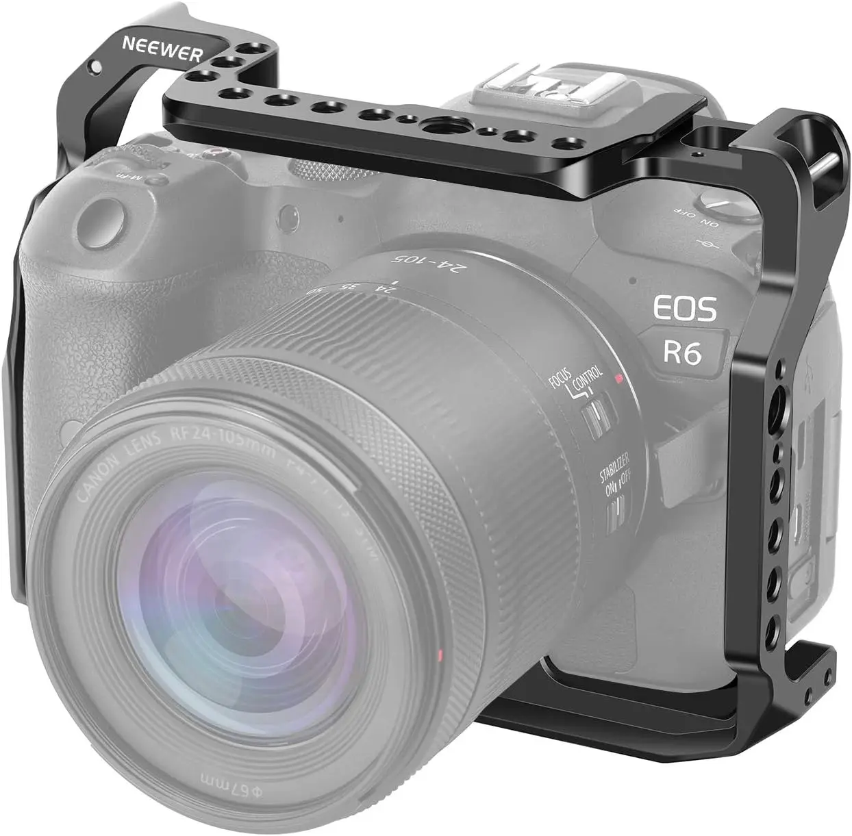 Корпус для камеры NEEWER, совместимый с Canon EOS R5 R5C R6 R6 Mark II, стабилизатор установки для зеркальной фотокамеры из алюминиевого сплава с резьбой 1/4 дюйма и 3/8 дюйма
Корпус для камеры NEEWER, совместимый с Canon EOS R5 R5C R6 R6 Mark II, стабилизатор установки для зеркальной фотокамеры из алюминиевого сплава с резьбой 1/4 дюйма и 3/8 дюйма