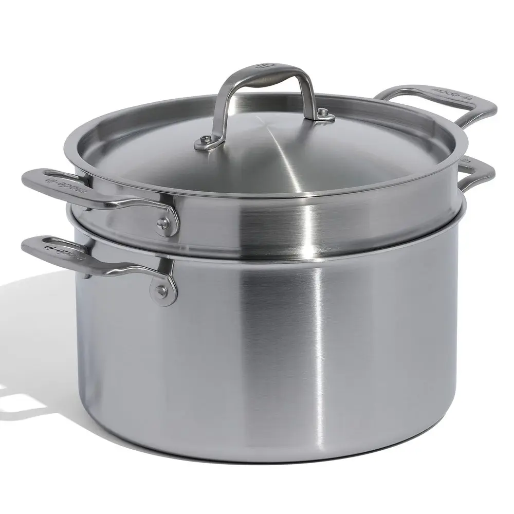 Cookware 8 Quart Stainless Steel Stock Pot With Lid and Pasta Insert 5 Ply Stainless Clad Professional Cookware Crafted in Ital
Cookware 8 Quart Stainless Steel Stock Pot With Lid and Pasta Insert 5 Ply Stainless Clad Professional Cookware Crafted in Ital