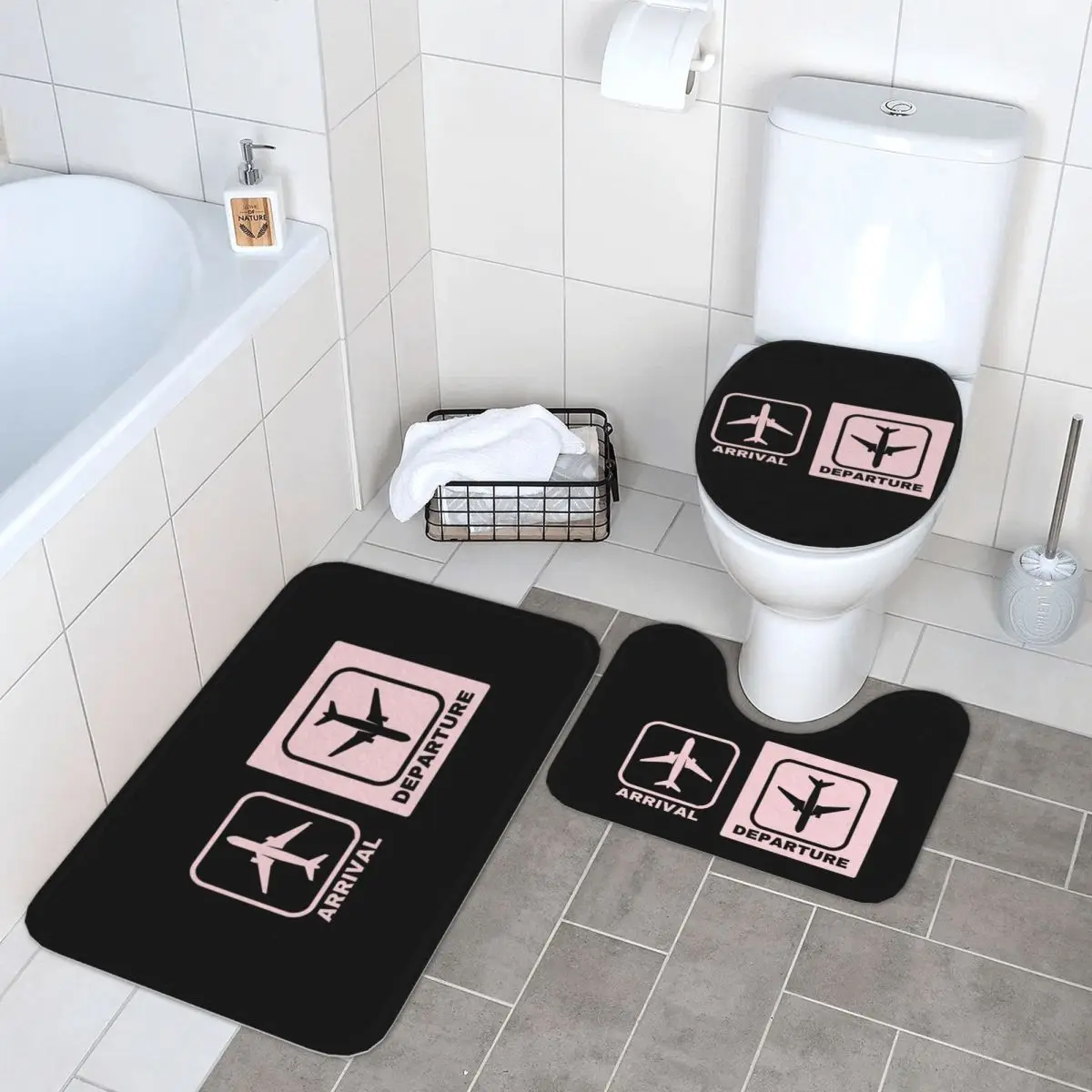 Прибытие Декор в виде самолета, 3 шт., коврик для ванной, набор для ванной комнаты, крышка для унитаза, домашний декор, нескользящий ковер, напольный ковер
Прибытие Декор в виде самолета, 3 шт., коврик для ванной, набор для ванной комнаты, крышка для унитаза, домашний декор, нескользящий ковер, напольный ковер