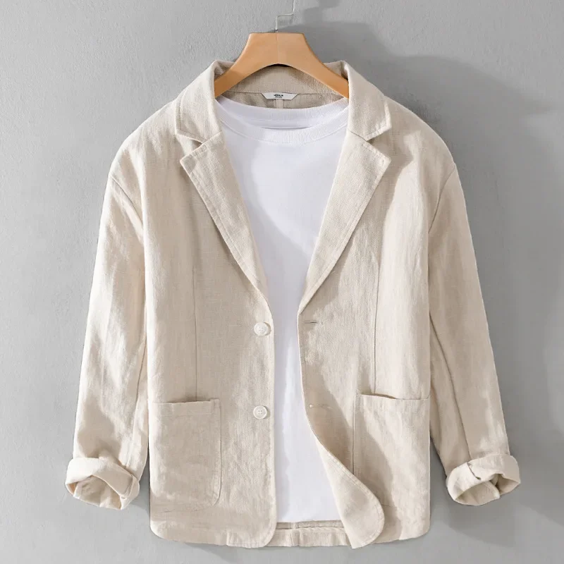 Korean Fashion Mens Summer Jacket Commute Casual Men's Blazer Solid Button Cotton Linen Jackets Slim Simple Breathable Suit Man
Korean Fashion Mens Summer Jacket Commute Casual Men's Blazer Solid Button Cotton Linen Jackets Slim Simple Breathable Suit Man