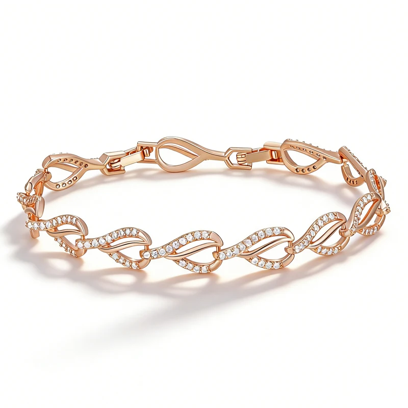 Kinel Hot 585 Rose Gold Color Geometry Heart Link Bracelet Women Natural Zircon Fine Modern Daily Party Gifts Wedding Jewelry
Kinel Hot 585 Rose Gold Color Geometry Heart Link Bracelet Women Natural Zircon Fine Modern Daily Party Gifts Wedding Jewelry
