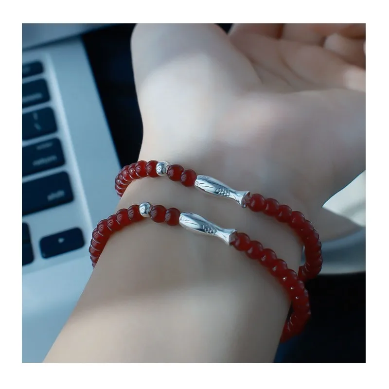 New Jewelry Good Luck Koi Agate Beaded Elastic Rope Bracelet Women's Light Luxury Literary and Versatile Bracelet
New Jewelry Good Luck Koi Agate Beaded Elastic Rope Bracelet Women's Light Luxury Literary and Versatile Bracelet