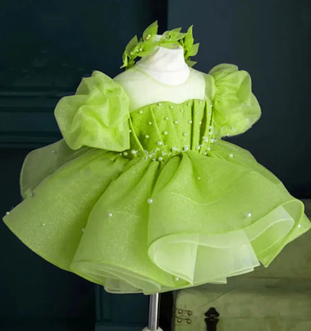 Customized Green Flower Girl Dresses For Wedding Pearls Fluffy With Bow Lovely Kids Birthday Party First Communion Pageant Gown
Customized Green Flower Girl Dresses For Wedding Pearls Fluffy With Bow Lovely Kids Birthday Party First Communion Pageant Gown