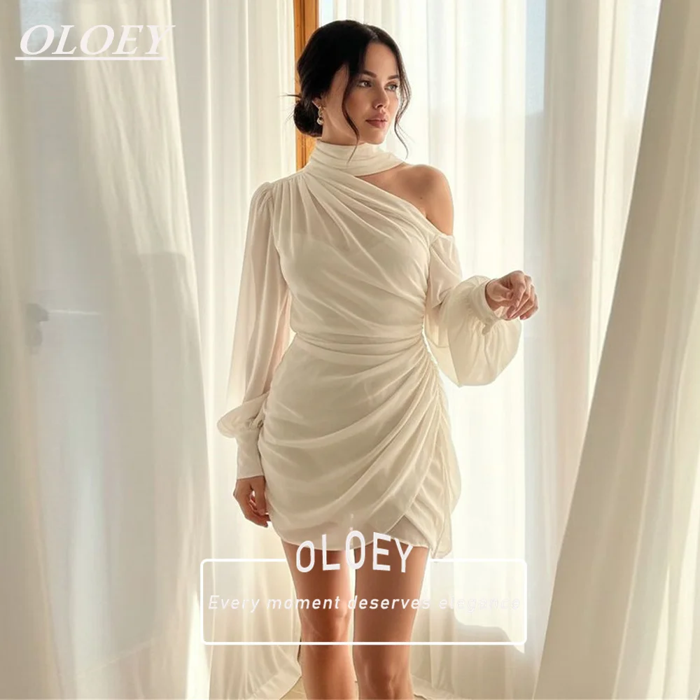 OLOEY Modern Short Mermaid Prom Cocktail Dress Halter Long Sleeves Mini Wedding Party Gown Customized فستان بيكو
OLOEY Modern Short Mermaid Prom Cocktail Dress Halter Long Sleeves Mini Wedding Party Gown Customized فستان بيكو