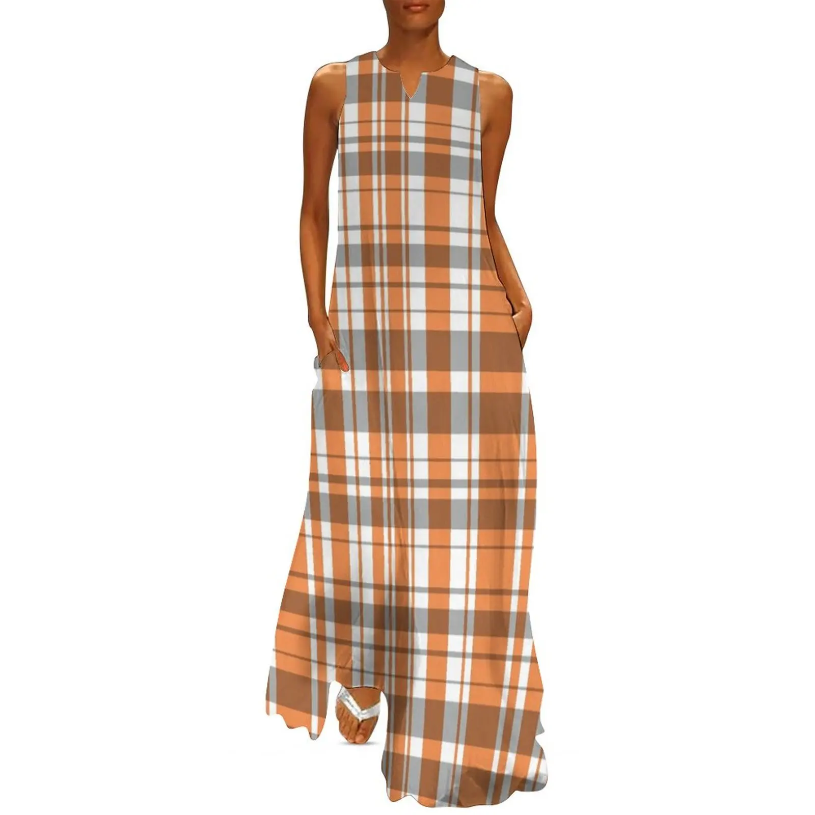 Pumpkin Plaid Long Dress Woman fashion Dress women summer dress woman 2025 trendy
Pumpkin Plaid Long Dress Woman fashion Dress women summer dress woman 2025 trendy