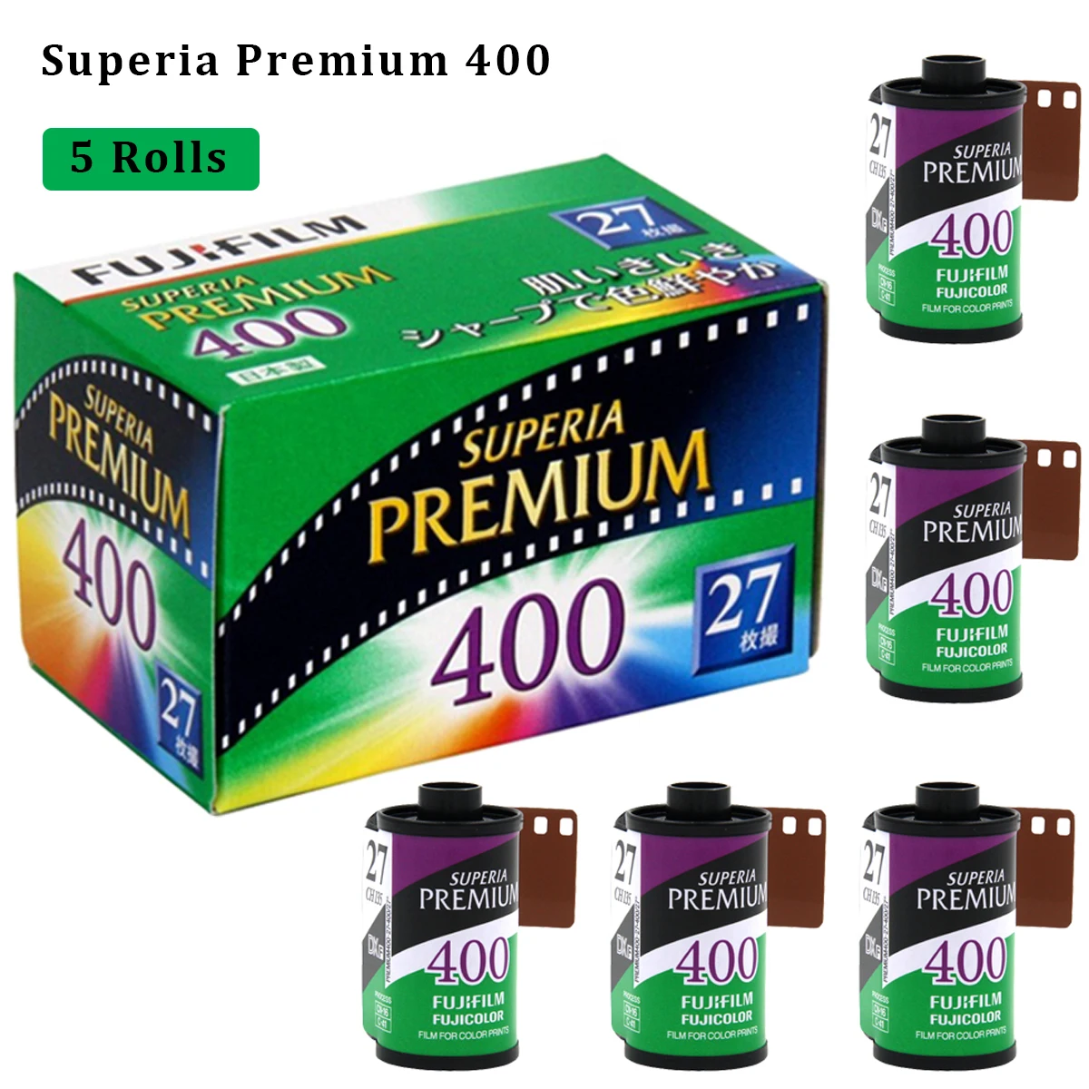 Новинка 5 рулонов цветная пленка Superia Premium 400 35 мм 27 экспозиций/рулон для камеры формата 135
Новинка 5 рулонов цветная пленка Superia Premium 400 35 мм 27 экспозиций/рулон для камеры формата 135