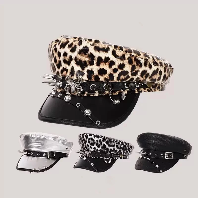 Козырьки унисекс в стиле панк, новые модные козырьки с плоским верхом в стиле хип-хоп, модные ретро персонализированные крутые кожаные кепки с леопардовыми заклепками Y2K, береты
Козырьки унисекс в стиле панк, новые модные козырьки с плоским верхом в стиле хип-хоп, модные ретро персонализированные крутые кожаные кепки с леопардовыми заклепками Y2K, береты