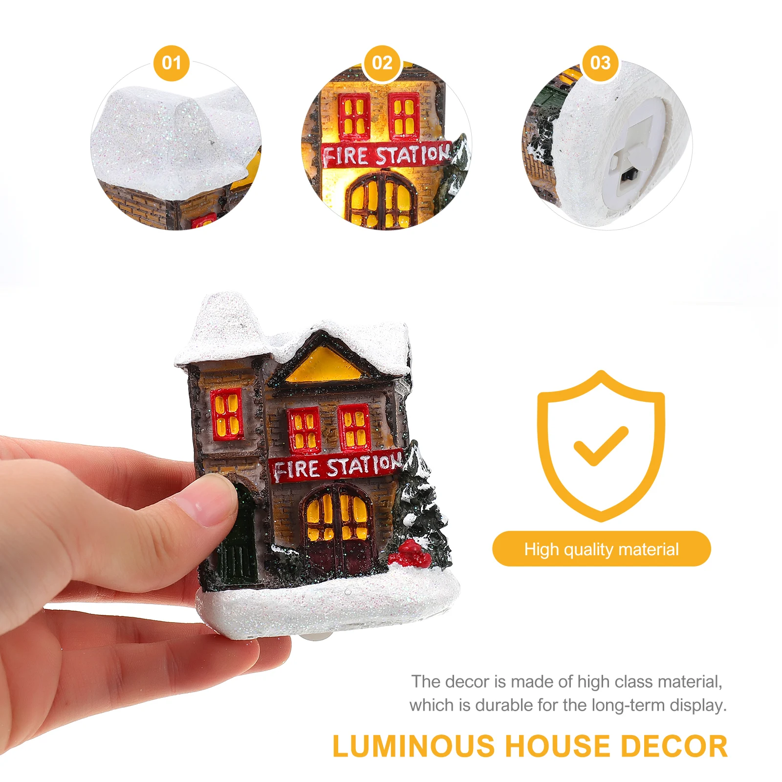 1pc Resin House Luminous Mini Luminous House Decor Adornments Home Xmas Party DIY Compact Gifts Festival Accessories
1pc Resin House Luminous Mini Luminous House Decor Adornments Home Xmas Party DIY Compact Gifts Festival Accessories