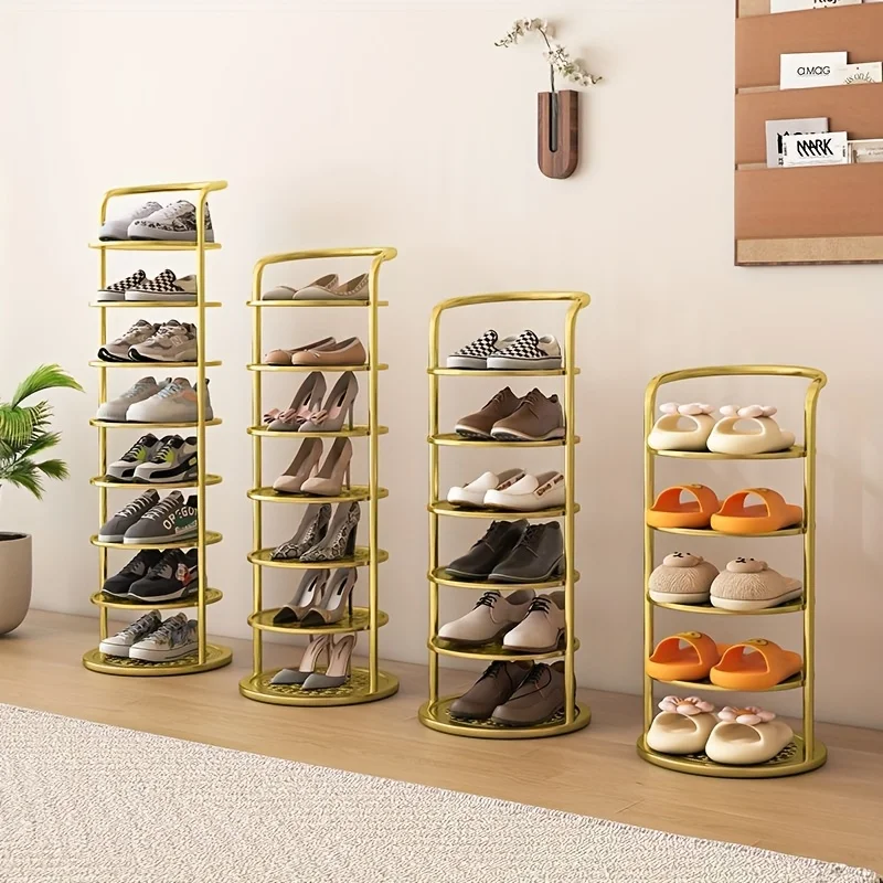 Metal Shoe Rack Organizer, 5-Tier with Golden Frame, Space-Saving Solution for Storing Shoes Sneakers and Heels, Perfect for
Metal Shoe Rack Organizer, 5-Tier with Golden Frame, Space-Saving Solution for Storing Shoes Sneakers and Heels, Perfect for