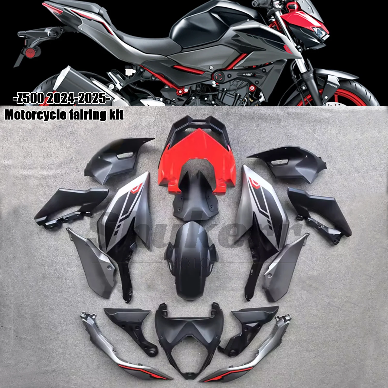Fit for Kawasaki Z500 2024 - 2025 New Abs Motorcycle Plastic Fairing Kit Injection Mold Bodywork Panel Kit Black Red Gray
Fit for Kawasaki Z500 2024 - 2025 New Abs Motorcycle Plastic Fairing Kit Injection Mold Bodywork Panel Kit Black Red Gray