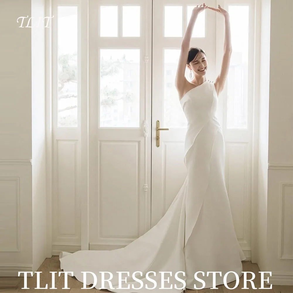 TLIT Simple White Mermaid Evening Dress Korea Wedding Dresses Photo Shoot Customized One Shoulder Sweep Train Prom Gowns
TLIT Simple White Mermaid Evening Dress Korea Wedding Dresses Photo Shoot Customized One Shoulder Sweep Train Prom Gowns