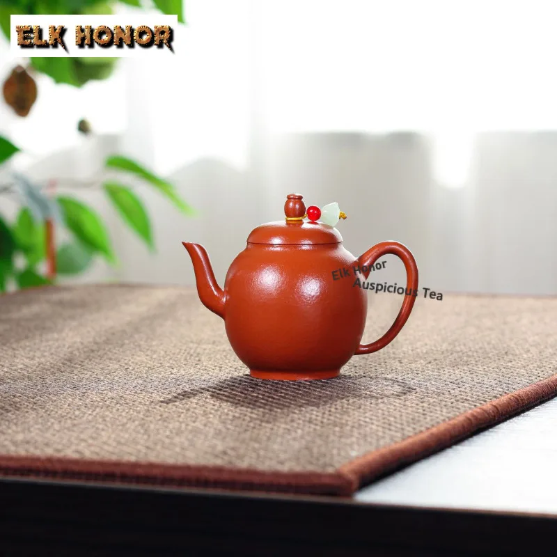110ml Small Capacity Pear Skin Teapot Elegant Yixing Purple Clay Teapots Raw Ore Zhu Mud Kettle With Ball Hole Zisha Teaset Gift
110ml Small Capacity Pear Skin Teapot Elegant Yixing Purple Clay Teapots Raw Ore Zhu Mud Kettle With Ball Hole Zisha Teaset Gift