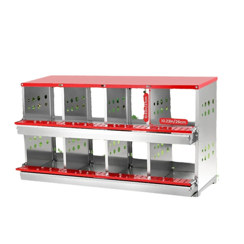 Poultry egg laying box, double-layer farm chicken egg laying box, chicken nest, 6-hole and 8-hole chicken coop.
Poultry egg laying box, double-layer farm chicken egg laying box, chicken nest, 6-hole and 8-hole chicken coop.