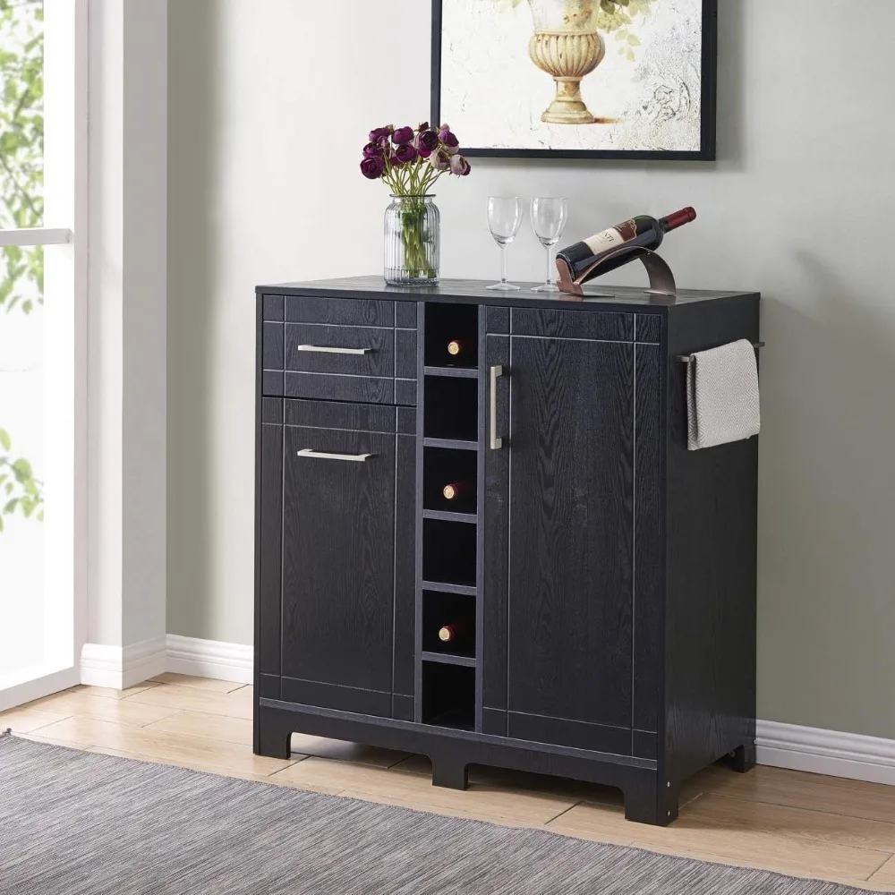 Wine Cabinet with Drawers, Storage Shelves and 6-Bottle Wine Rack, Sideboard Buffet, Coffee Bar, Cupboard for Dining Room, Kitc
Wine Cabinet with Drawers, Storage Shelves and 6-Bottle Wine Rack, Sideboard Buffet, Coffee Bar, Cupboard for Dining Room, Kitc