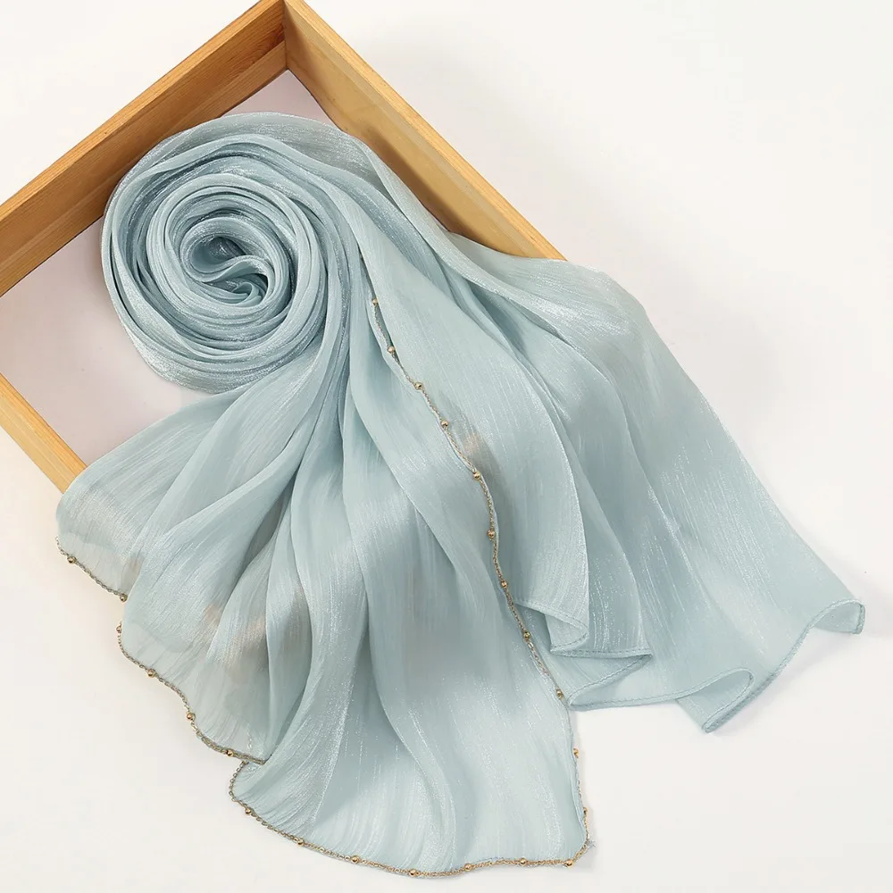 Fashion Beads Islamic Turban Chiffon Bandana Wraps Shawl Thin Pashmina Malaysia Headscarf Daily
Fashion Beads Islamic Turban Chiffon Bandana Wraps Shawl Thin Pashmina Malaysia Headscarf Daily