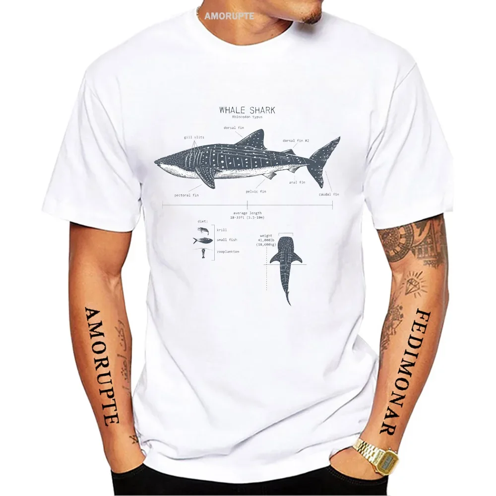 Vintage Whale Shark Anatomy Funny T-shirt Unisex Men's Short Sleeve Summer Beach Diving Trips White Casual Tees Sea Life Tops
Vintage Whale Shark Anatomy Funny T-shirt Unisex Men's Short Sleeve Summer Beach Diving Trips White Casual Tees Sea Life Tops