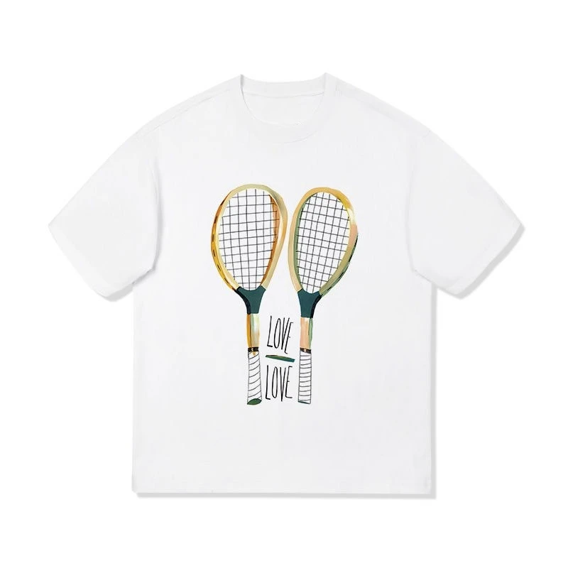 MIDDOT; LOVE Tennis Racket, Creative Tennis Cotton Printed Men's Sports Short Sleeve New Men's and Women's T-Shirt
MIDDOT; LOVE Tennis Racket, Creative Tennis Cotton Printed Men's Sports Short Sleeve New Men's and Women's T-Shirt
