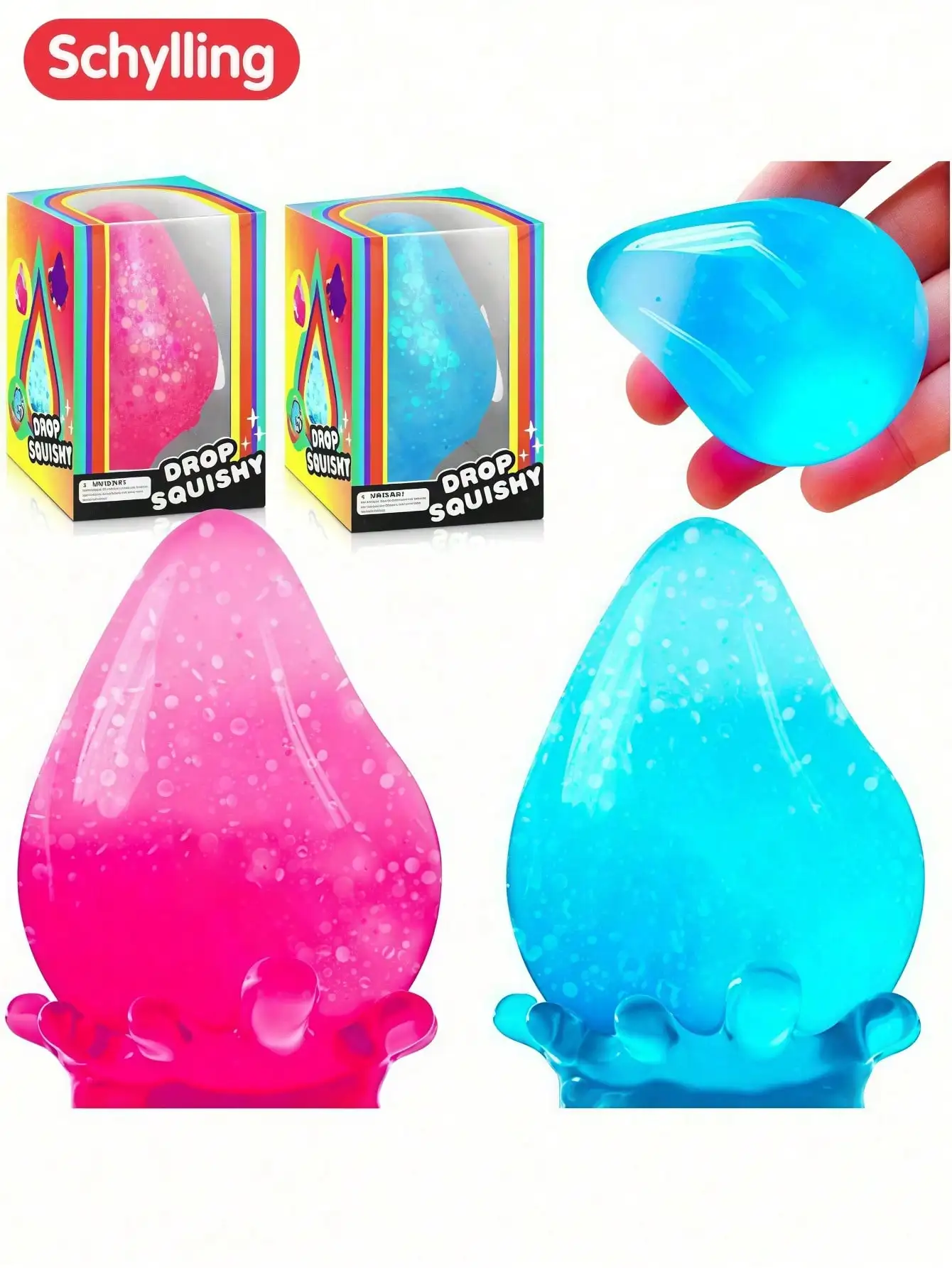 1pc NEEDOH Drop Squishy Water Drop Teardrop Shaped Squishy Toy, Glitter Sequins Transparent Design, Cute Vibrant Colorful Fun Style, Premium Soft Stretchy Soft Rubber Transparent Jelly Texture, Smooth Touch Non-Sticky Malleable Super Squish Design, Multi-
1pc NEEDOH Drop Squishy Water Drop Teardrop Shaped Squishy Toy, Glitter Sequins Transparent Design, Cute Vibrant Colorful Fun Style, Premium Soft Stretchy Soft Rubber Transparent Jelly Texture, Smooth Touch Non-Sticky Malleable Super Squish Design, Multi-