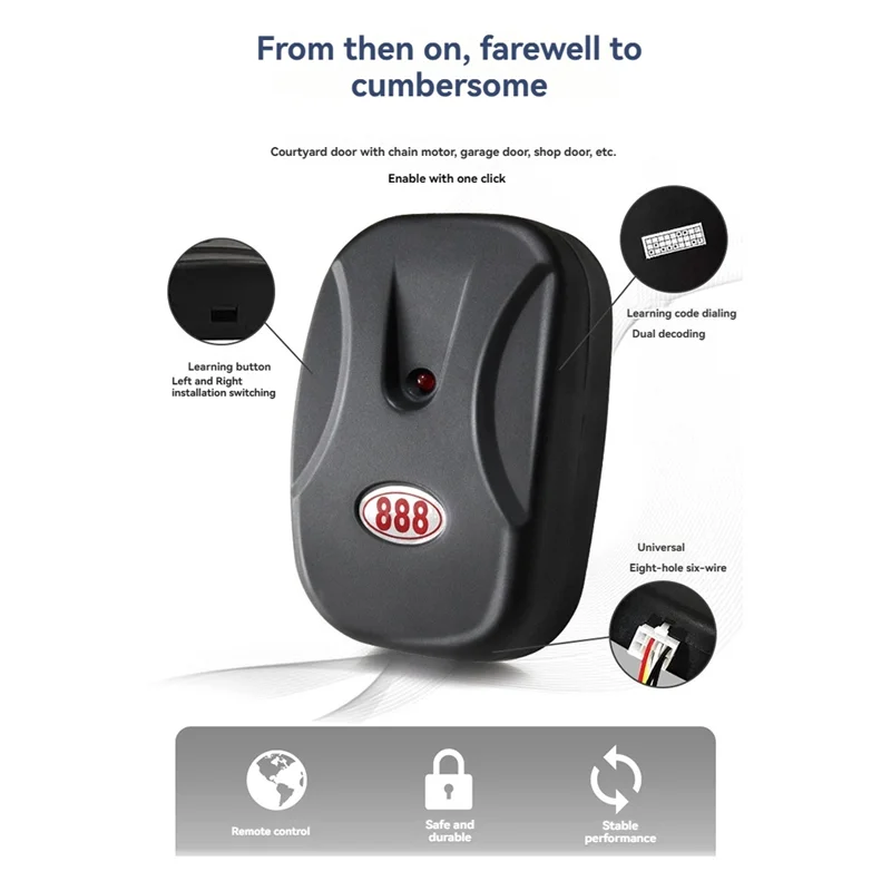 A32T-888 Приемник 433 МГц AC220V Внешний контроллер двигателя с цепочкой двигателя Гаражные ворота Приемник блока управления дверью рулонных жалюзи
A32T-888 Приемник 433 МГц AC220V Внешний контроллер двигателя с цепочкой двигателя Гаражные ворота Приемник блока управления дверью рулонных жалюзи