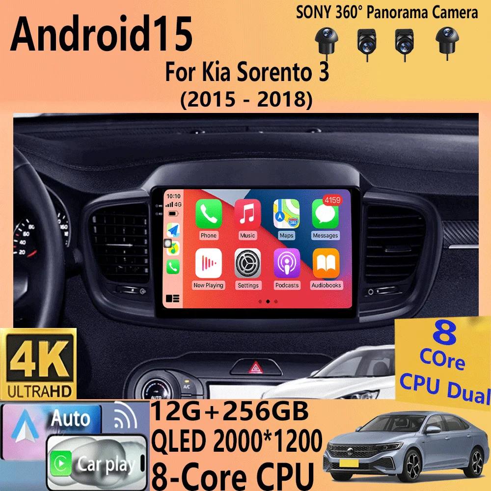 Car Radio Android 15 Carplay Auto 4G+WIFI For Kia Sorento 3 2015 2016 2017 2018 GPS Navigation Multimedia Video Player Stereo BT
Car Radio Android 15 Carplay Auto 4G+WIFI For Kia Sorento 3 2015 2016 2017 2018 GPS Navigation Multimedia Video Player Stereo BT