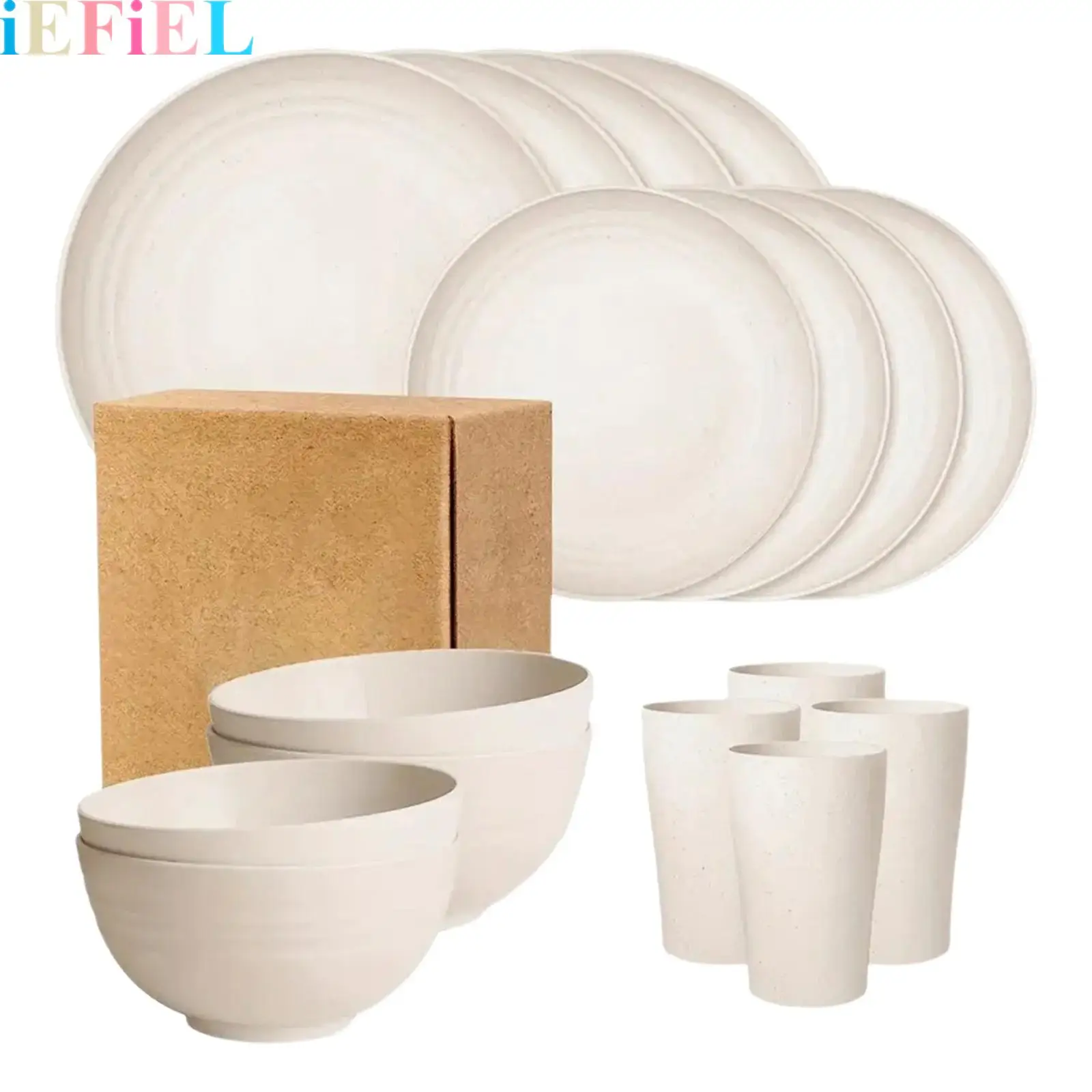 16Pcs Wheat Straw Unbreakable Dinnerware Sets Include Wheat Straw Plates Bowls Cups Dishes for Kitchen Camping
16Pcs Wheat Straw Unbreakable Dinnerware Sets Include Wheat Straw Plates Bowls Cups Dishes for Kitchen Camping
