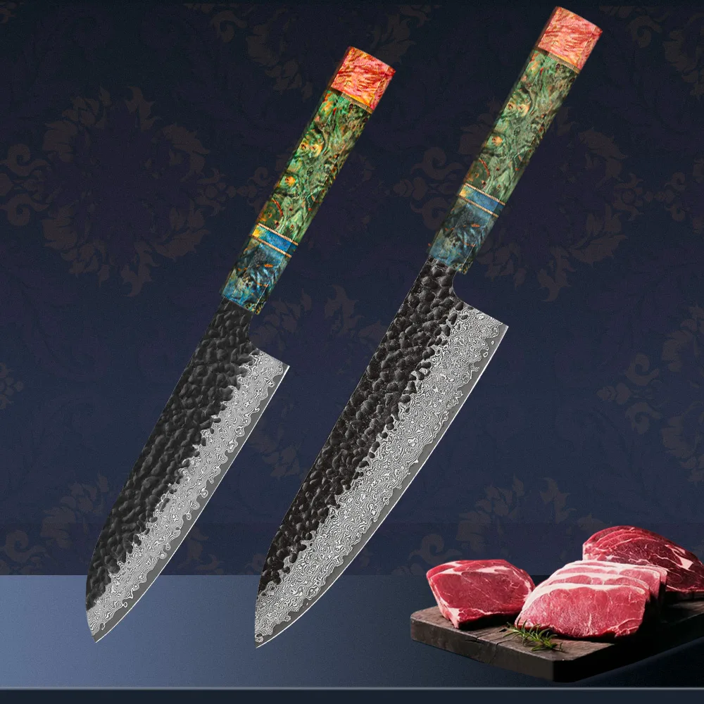 Набор японских кухонных ножей ручной работы из кованой дамасской стали Santoku, индивидуальный 8-дюймовый нож шеф-повара
Набор японских кухонных ножей ручной работы из кованой дамасской стали Santoku, индивидуальный 8-дюймовый нож шеф-повара