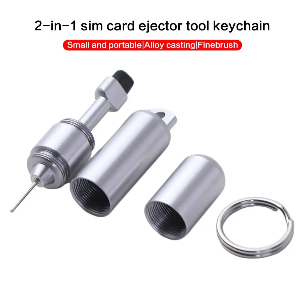 2 in 1 Keychain SIM Card Tray Ejector Pin Anti-Lost Cleaning Brush Ejecting Removal Needle Compact Portable
2 in 1 Keychain SIM Card Tray Ejector Pin Anti-Lost Cleaning Brush Ejecting Removal Needle Compact Portable