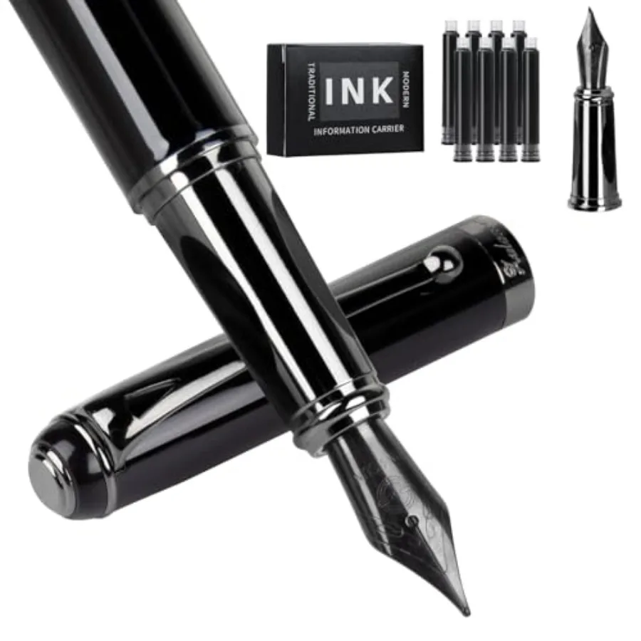 Fountain Pen-Smooth Writing Metal Water Pen with Gift Case Fine Nib Consistent Ink Flow Luxury Pen for Nice Pens Includes a Cal
Fountain Pen-Smooth Writing Metal Water Pen with Gift Case Fine Nib Consistent Ink Flow Luxury Pen for Nice Pens Includes a Cal