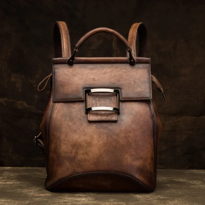 Multifunction genuine leather women's vintage solid color ladies school fashion shouldr bag small travel backpack
Multifunction genuine leather women's vintage solid color ladies school fashion shouldr bag small travel backpack
