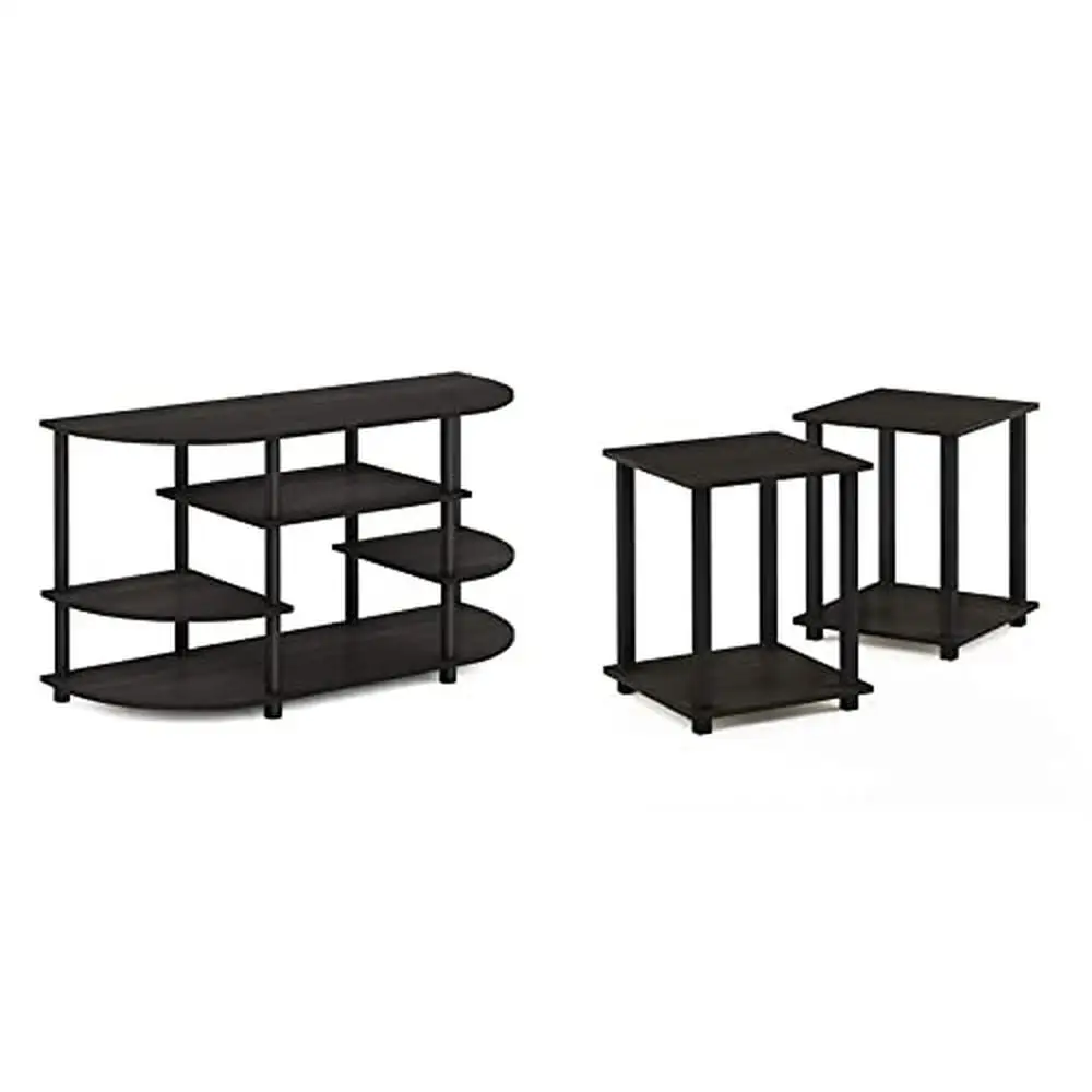 Corner TV Stand & End Table Set Espresso/Black Simple Design Fits up to 46" Flat Screen Plenty of Storage Sturdy Assembly Set of
Corner TV Stand & End Table Set Espresso/Black Simple Design Fits up to 46" Flat Screen Plenty of Storage Sturdy Assembly Set of