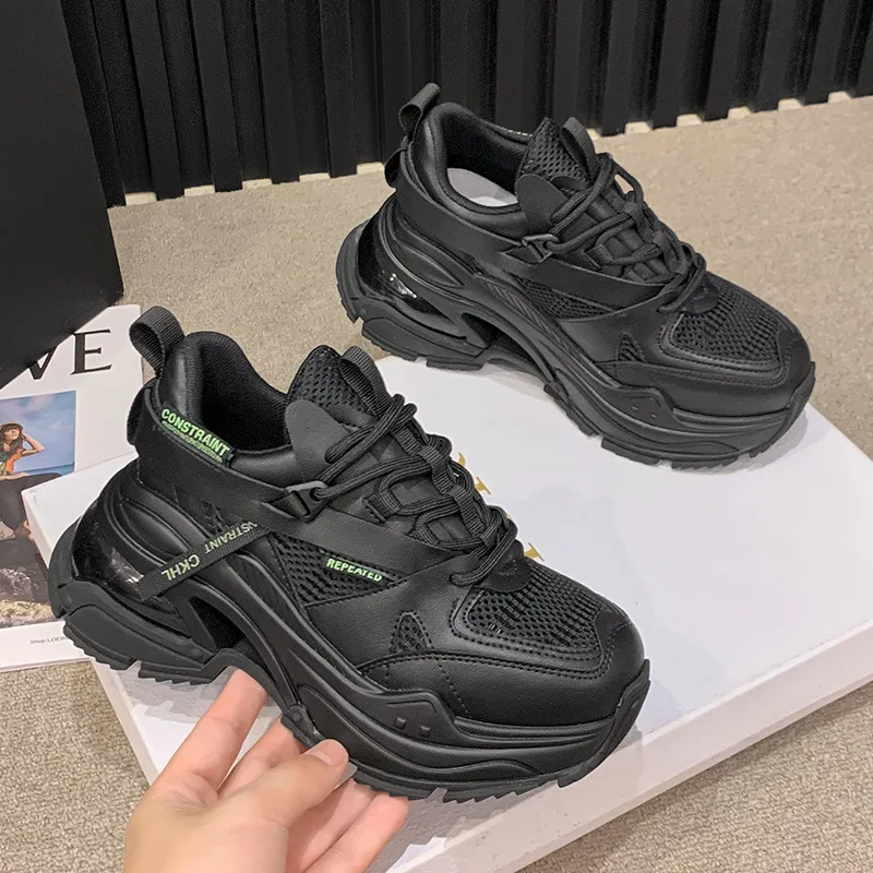 Chunky Sneakers Women's Thick Bottom Casual Shoes Lace Up Height Increase Ladies Platform Shoes Mesh Breathable Sneakers Fashion
Chunky Sneakers Women's Thick Bottom Casual Shoes Lace Up Height Increase Ladies Platform Shoes Mesh Breathable Sneakers Fashion