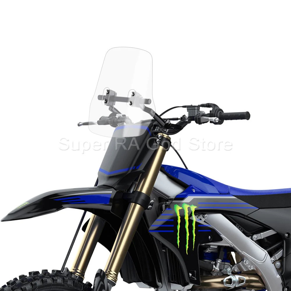 For Yamaha YZ250F YZ450F Monster Energy Edition Adventure motorcycle front windshield with 12mm navigation bracket tube
For Yamaha YZ250F YZ450F Monster Energy Edition Adventure motorcycle front windshield with 12mm navigation bracket tube