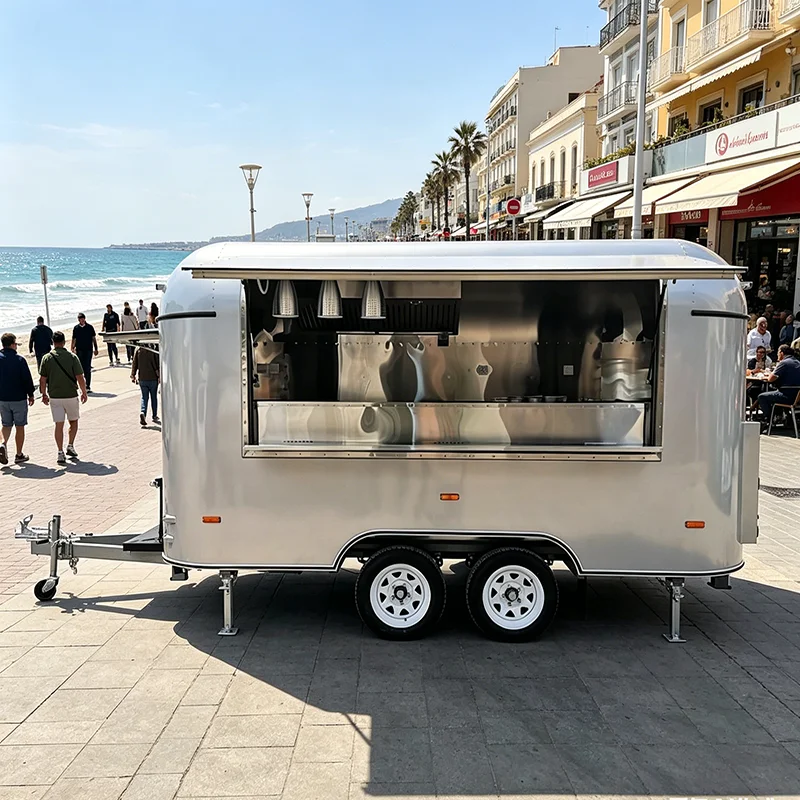 Customized Mobile Bubble Tea Food Truck Trailer Concession Cart For Milk Tea Drink Street Vending Mall Business
Customized Mobile Bubble Tea Food Truck Trailer Concession Cart For Milk Tea Drink Street Vending Mall Business