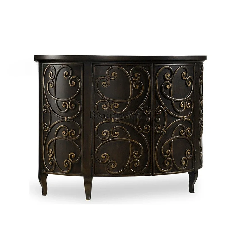 yj5 American modern solid wood simple porch cabinet Semicircular neoclassical foyer decorative cabinet
yj5 American modern solid wood simple porch cabinet Semicircular neoclassical foyer decorative cabinet