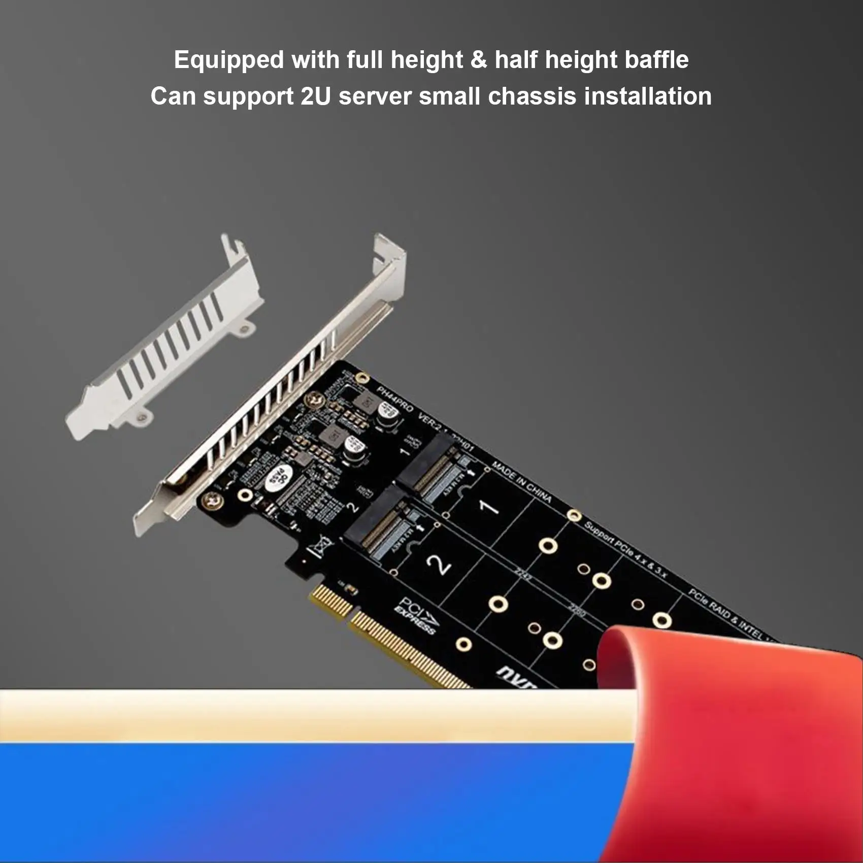 PCIE X16 к M.2 M-Key Riser Card Nvmex4 SSD 2U Серверная плата расширения Карта адаптера-X62A
PCIE X16 к M.2 M-Key Riser Card Nvmex4 SSD 2U Серверная плата расширения Карта адаптера-X62A