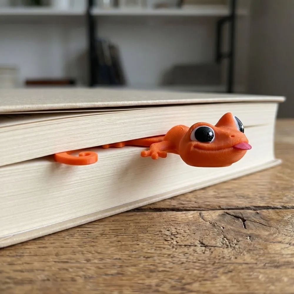 3D Printed Gecko Bookmark Cute Multi-functional Big-Eyed Gecko Book Clip Quirky Funny Reading Books Bookmark Students Supplies
3D Printed Gecko Bookmark Cute Multi-functional Big-Eyed Gecko Book Clip Quirky Funny Reading Books Bookmark Students Supplies