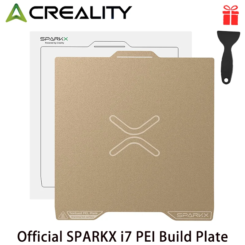Creality Official SPARKX i7 PEI Build Plate,300x265mm SPARKX i7 Dual-Sided Textured Golden PEI Platform Spring Steel Sheet
Creality Official SPARKX i7 PEI Build Plate,300x265mm SPARKX i7 Dual-Sided Textured Golden PEI Platform Spring Steel Sheet