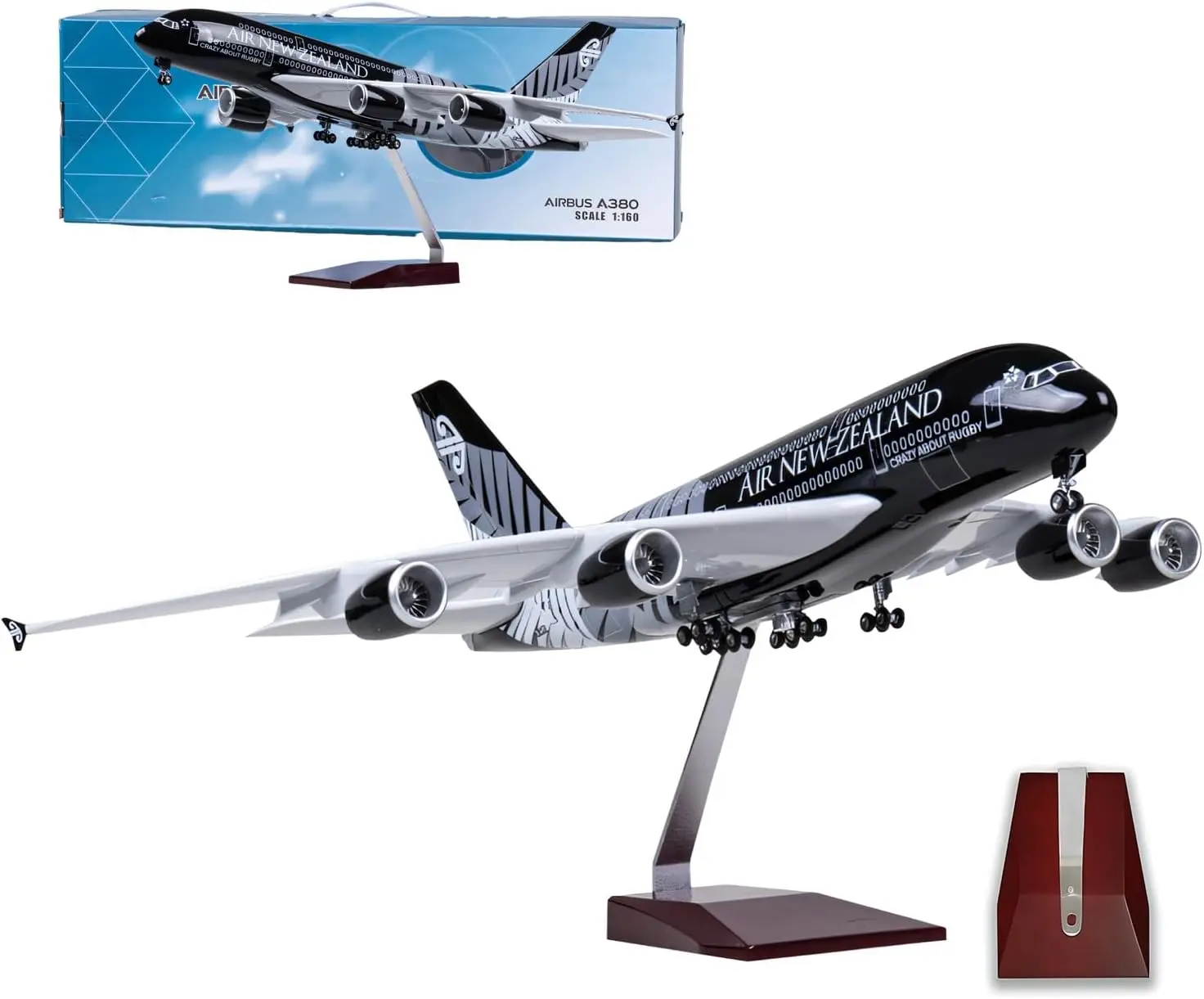 1/160 Scale New Zealand A380 Resin Diecast Airplane Model Toy Kits with Stand & LED Light For Collection display or Boy Gift
1/160 Scale New Zealand A380 Resin Diecast Airplane Model Toy Kits with Stand & LED Light For Collection display or Boy Gift