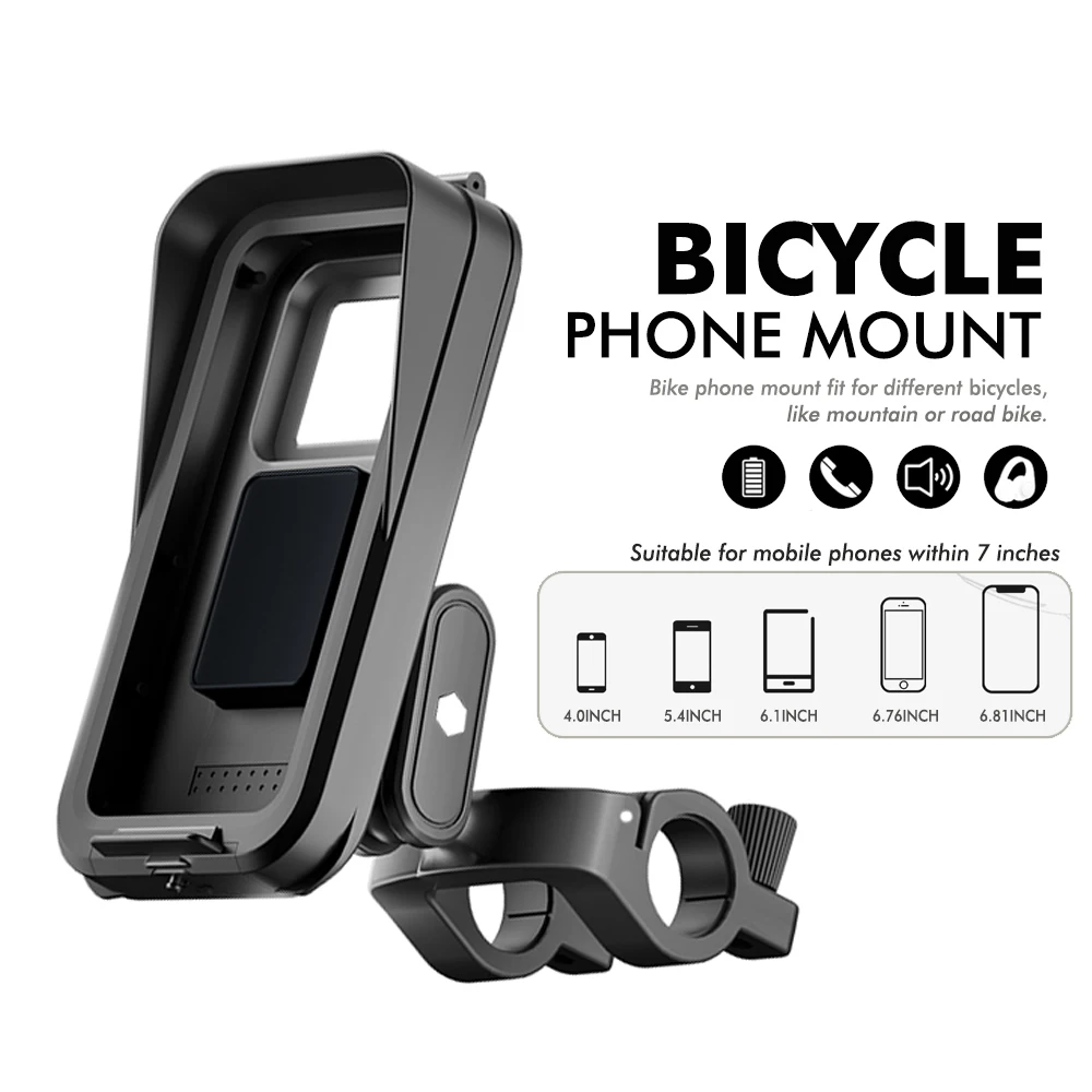 Bicycle Cell Phone Waterproof and Anti-fog Cell Phone Navigation Holder 360 Degree Rotation (Double Tube, Only for Bicycle)
Bicycle Cell Phone Waterproof and Anti-fog Cell Phone Navigation Holder 360 Degree Rotation (Double Tube, Only for Bicycle)